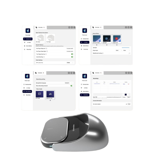 Air Nova Pro™️ – Trådlös 2-i-1 pekmus med avtagbar design och inbyggd AI