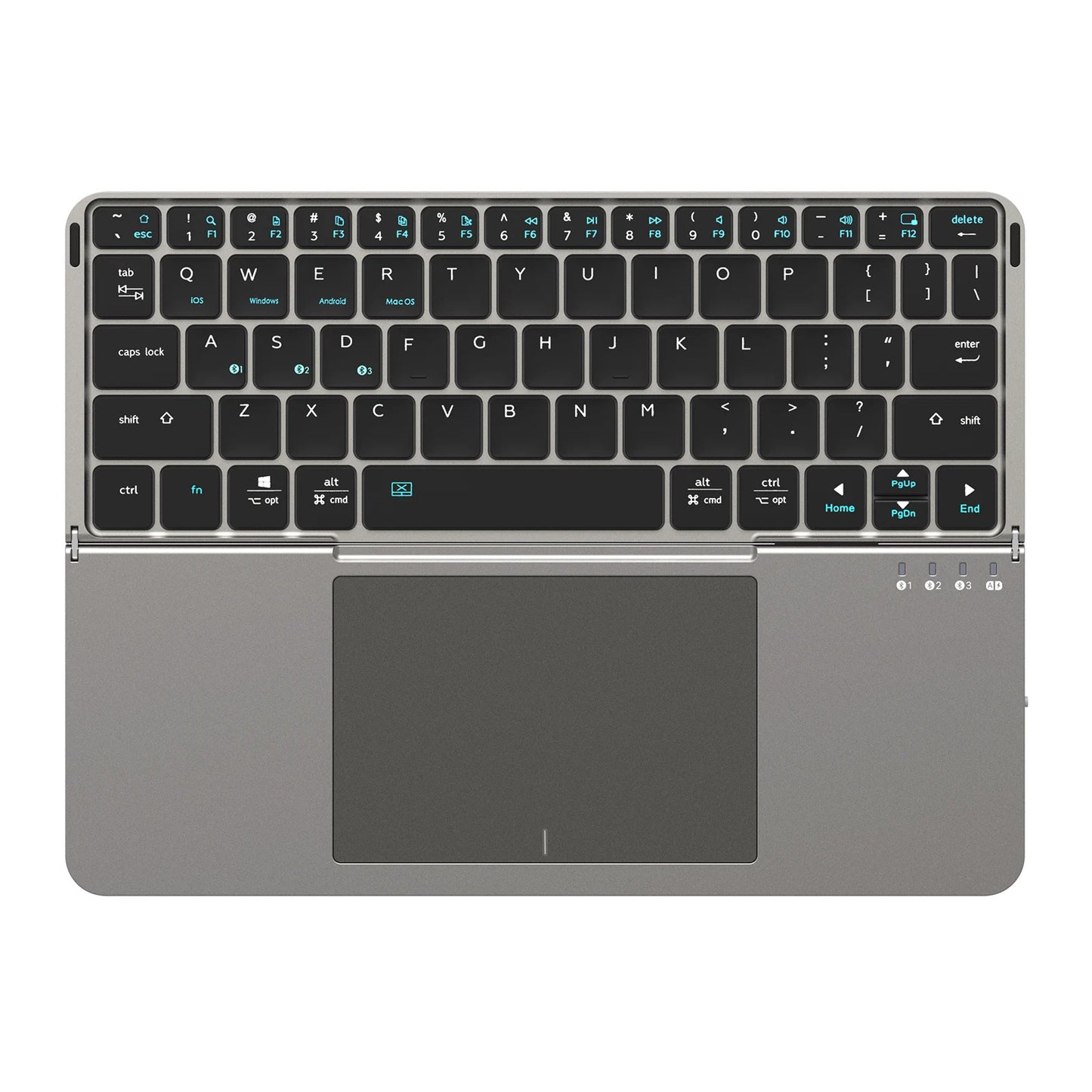 Foldable Bluetooth 5.0 Keyboard with Touchpad & Phone Holder for Phones Tablets PC Ios Android Windows Mac