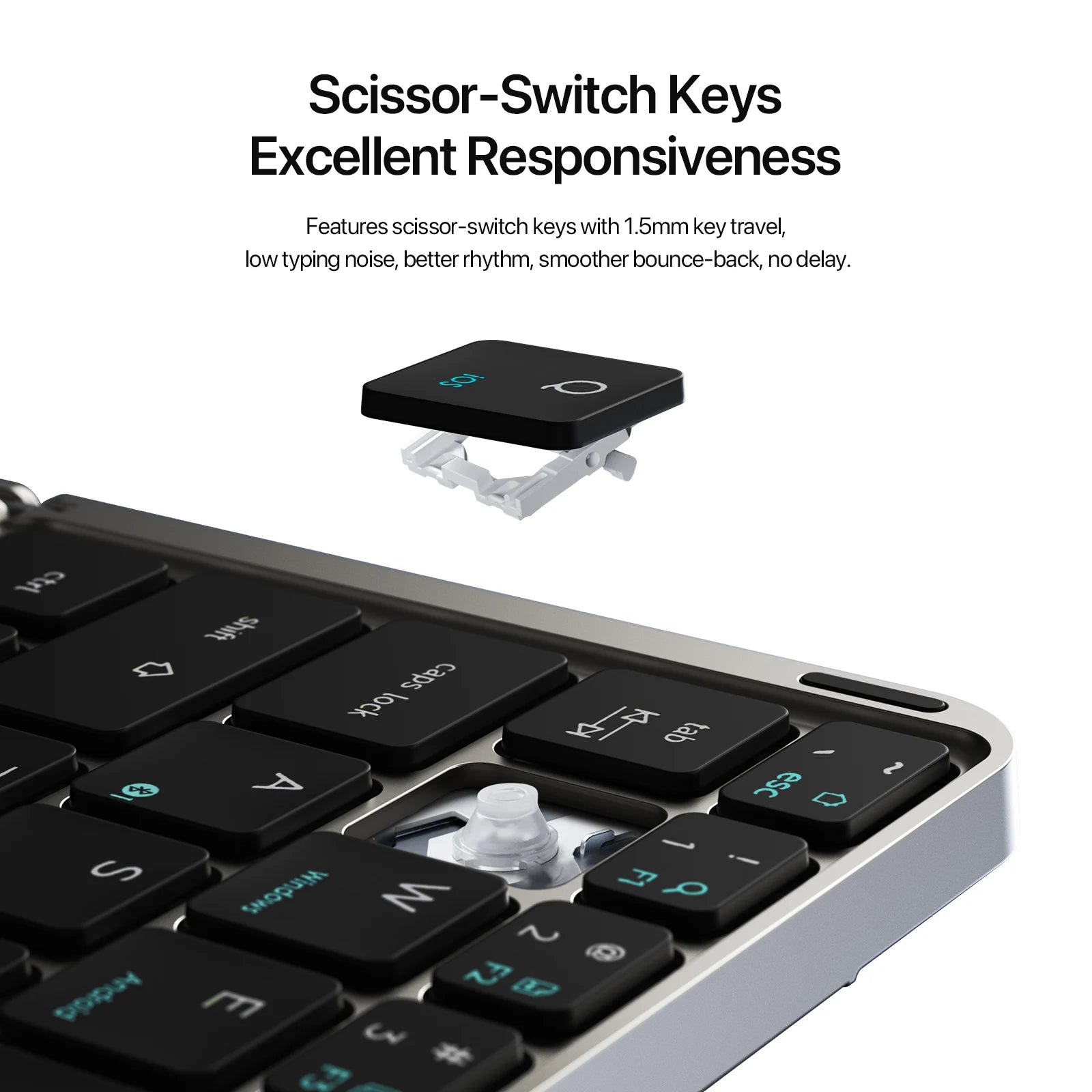 Foldable Bluetooth 5.0 Keyboard with Touchpad & Phone Holder for Phones Tablets PC Ios Android Windows Mac